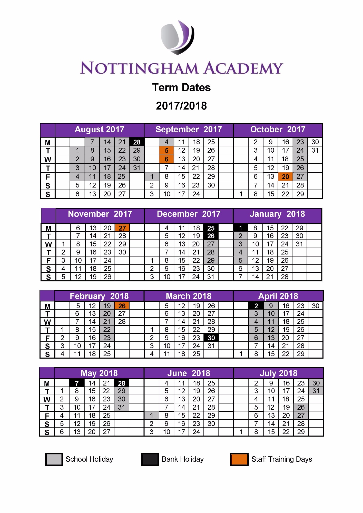 Nottingham Greenwood Term Dates